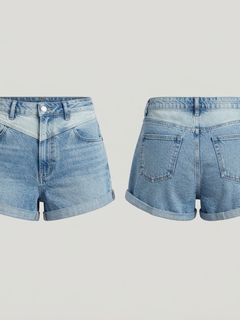 PacSun Mom Shorts Women’s Size 28 Light Wash Crossover Cuffed Denim